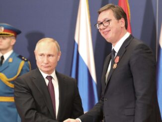 Aleksandar Vucic cu Vladimir Putin
